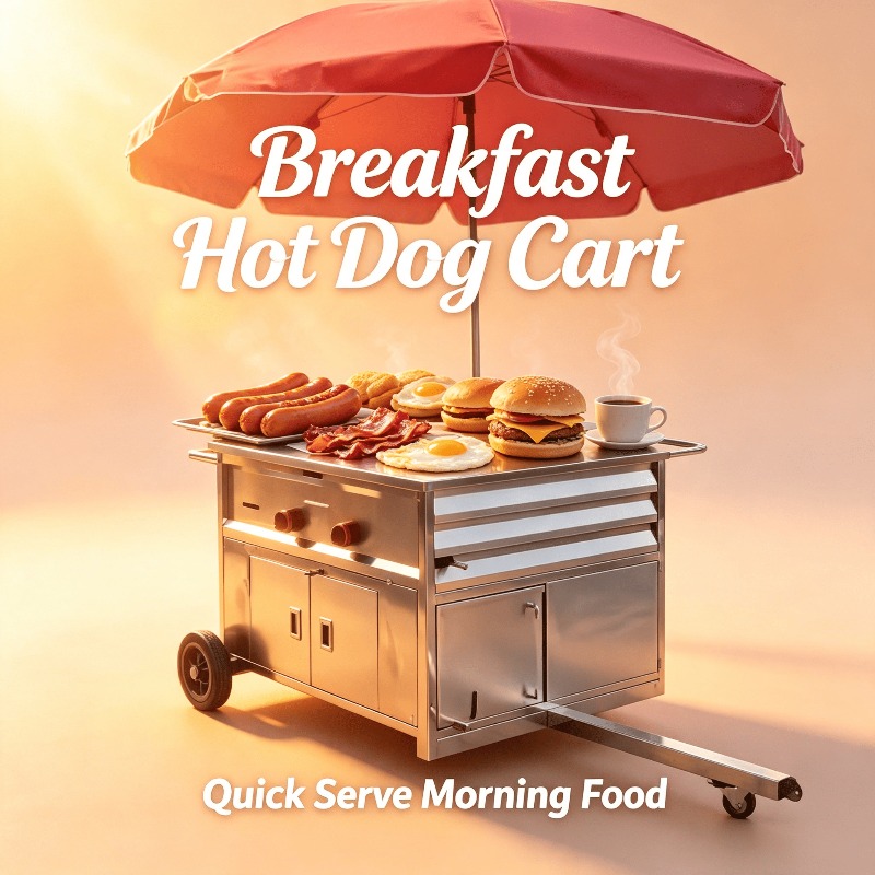 Street Food Snacks - Carrello Compatto Mobile per Snack e