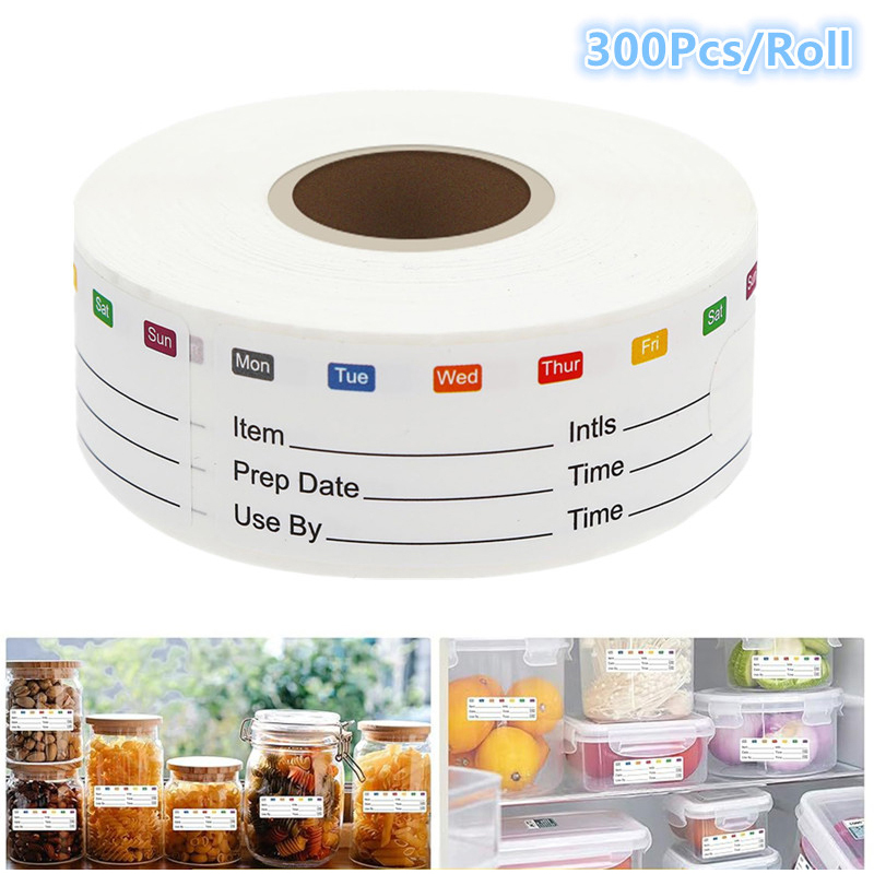 Snacks Food Labels - 300 Pezzi/Rotolo Etichette Adesive per Alimenti,