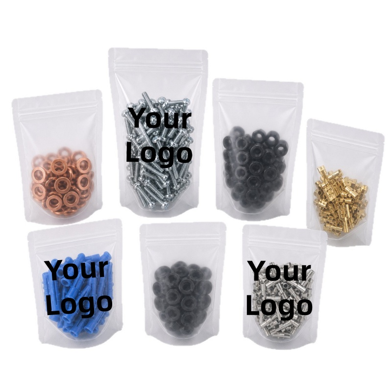 Logo Food Snack - Sacchetti Richiudibili Opachi con Logo Personalizzato,
