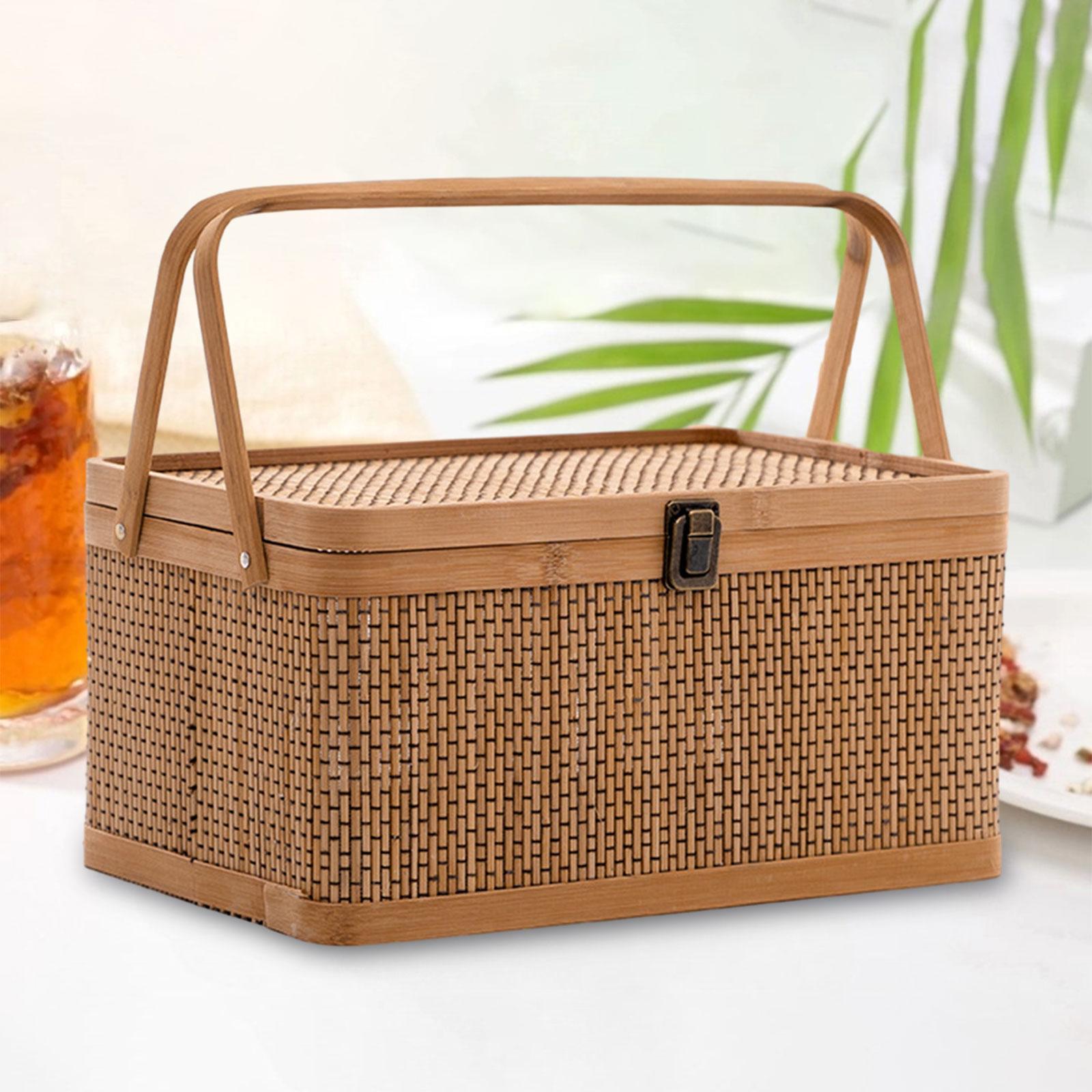 Food Snacks Hamper - Cesto da Picnic in Bambù Artigianale