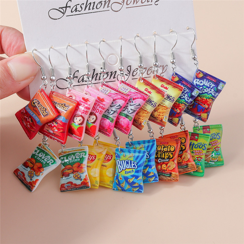 Zinc Food Snacks - Aihua Nuovo nella moda Orecchini da