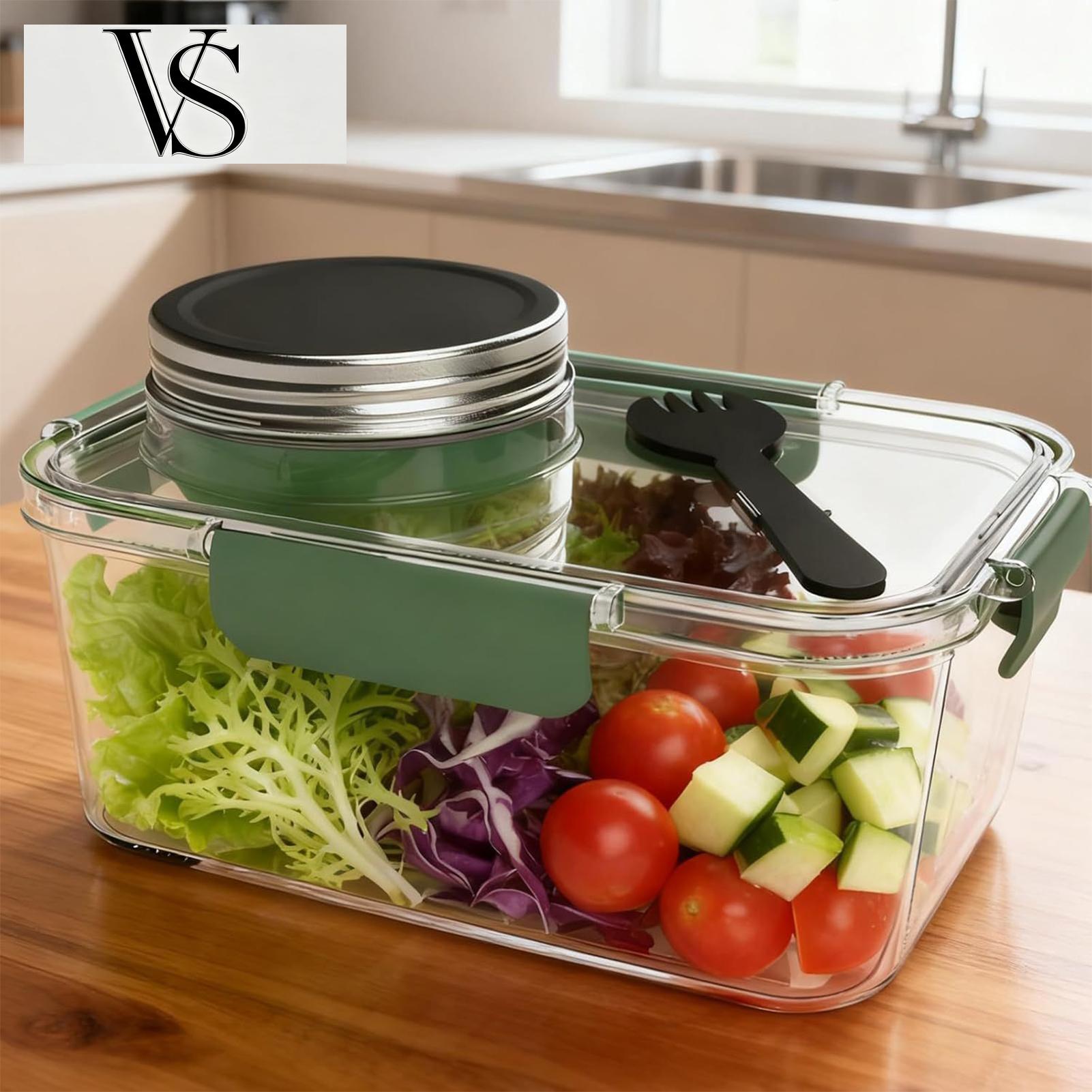 Food Prep Snacks - Contenitore per Insalata 2.5 OZ, Contenitore