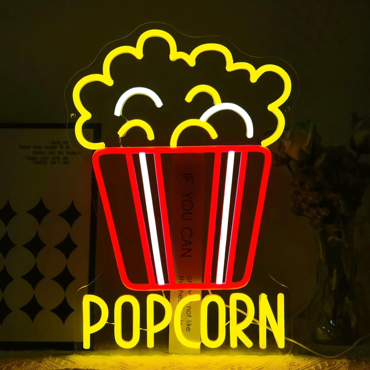 Snacks Food Video - Popcorn Insegna al neon Dimmable Food