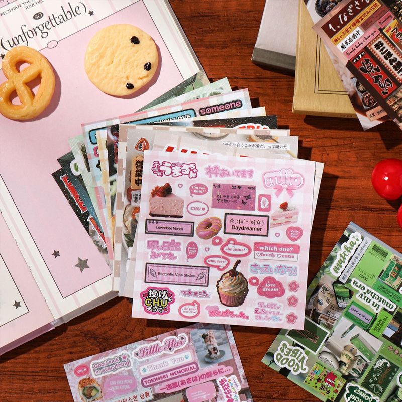 30 Pezzi di Adesivi Estetici V - Snacks Food Labels recensione e prezzo