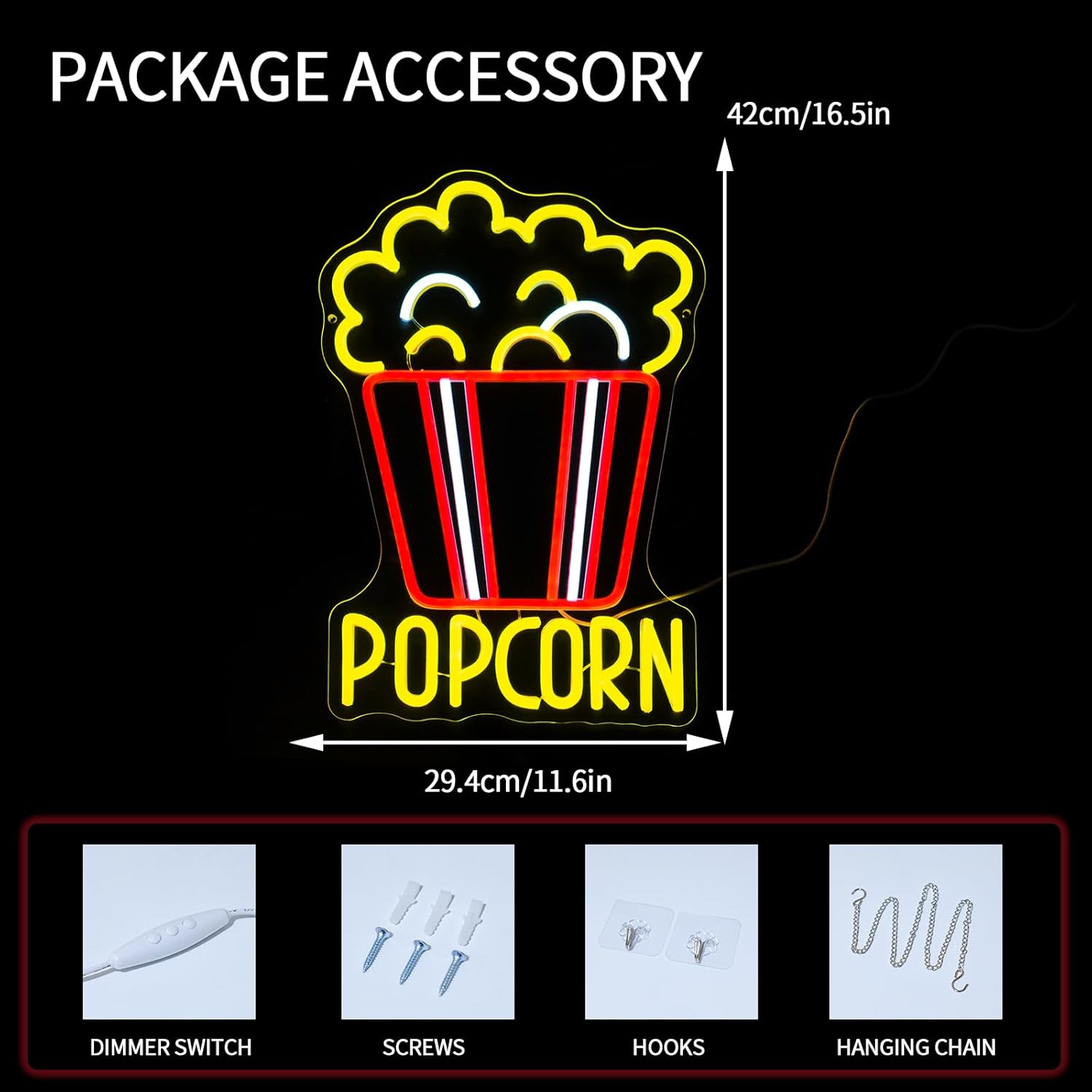 Insegna al Neon a LED Dimmerab - Snacks Food Video recensione e prezzo