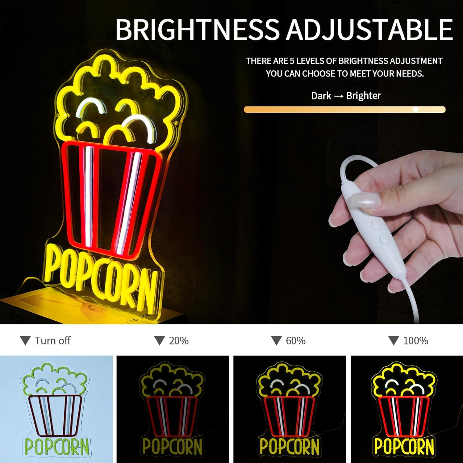 Insegna al Neon a LED Dimmerab - Snacks Food Video recensione e prezzo