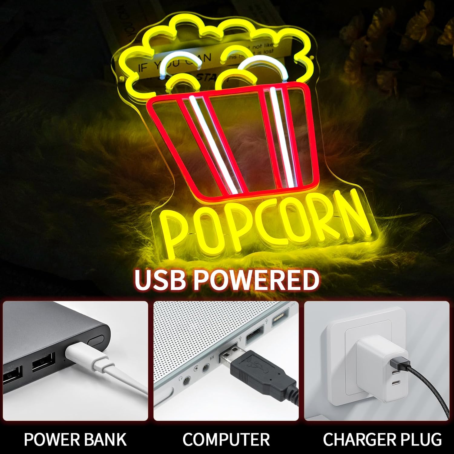 Popcorn Insegna al neon Dimmab - Snacks Food Video recensione e prezzo