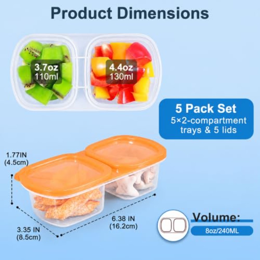 Confezione da 5 contenitori ri - Food Prep Snacks recensione e prezzo