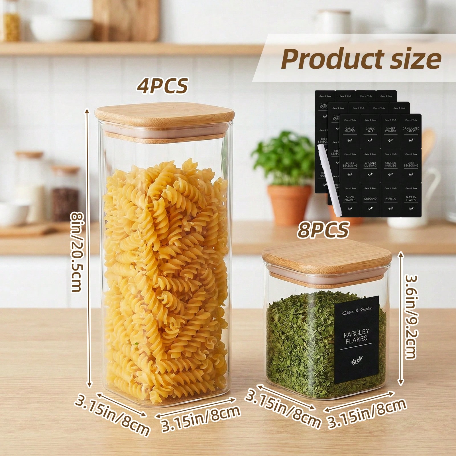 Contenitori in vetro per alime - Snacks Food Labels recensione e prezzo